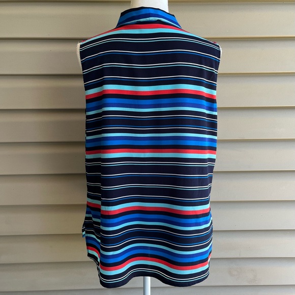 •Tommy Hilfiger• Stripe Sleeveless Secretary Bow Top - Size XL - Picture 6 of 8